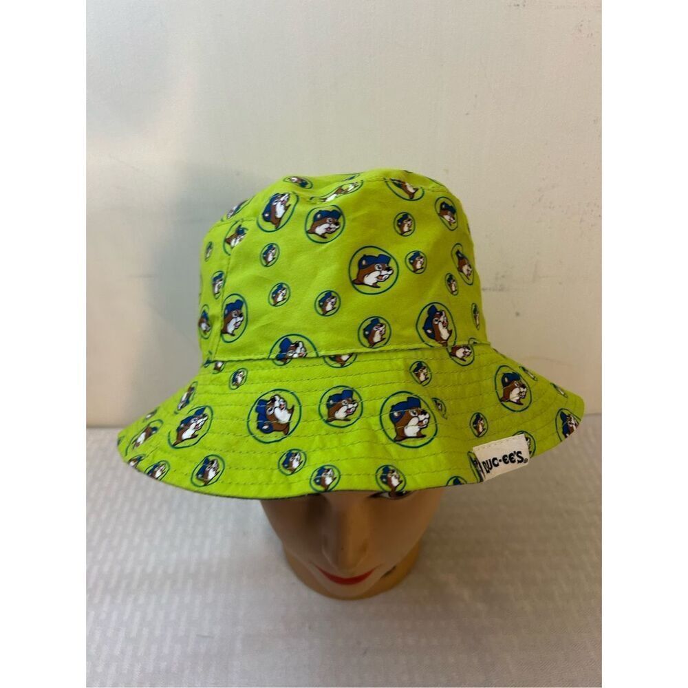 Buc-ee bucket hat reversible green‎ blue os